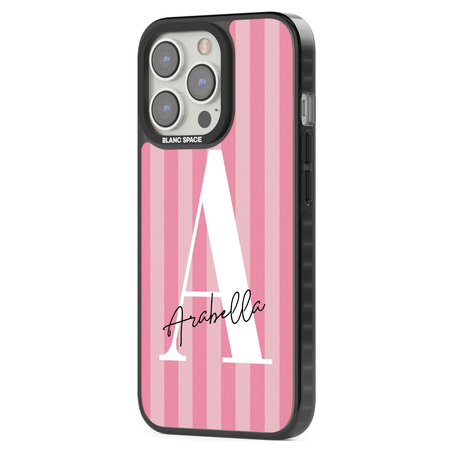 Personalised Pink Stripes Initial