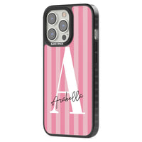 Personalised Pink Stripes Initial