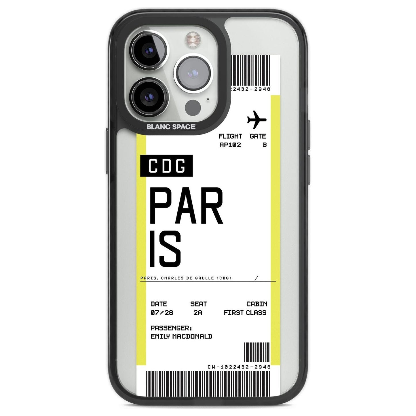 Personalised Paris Boarding Pass