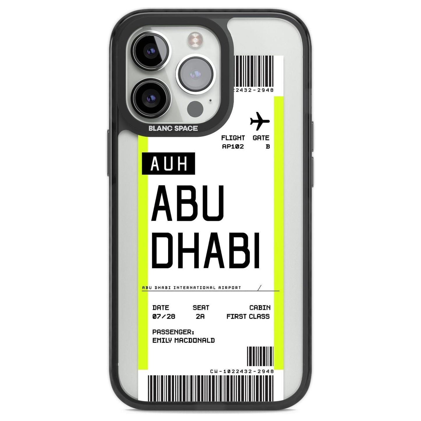 Personalised Abu Dhabi Boarding Pass