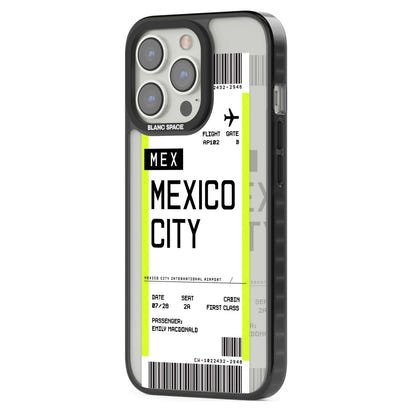 Carte d'embarquement personnalisée pour Mexico