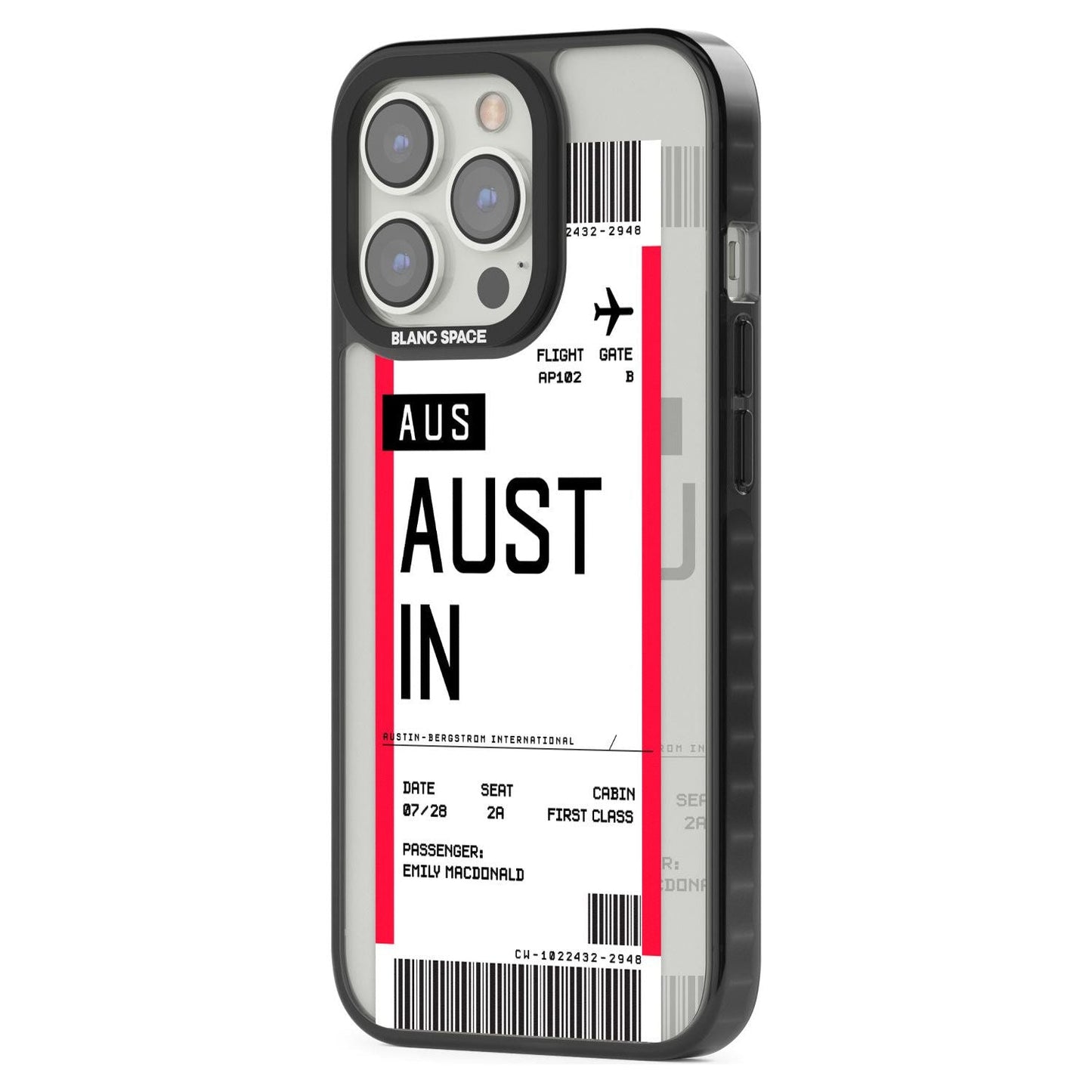 Personalised Austin Boarding Pass