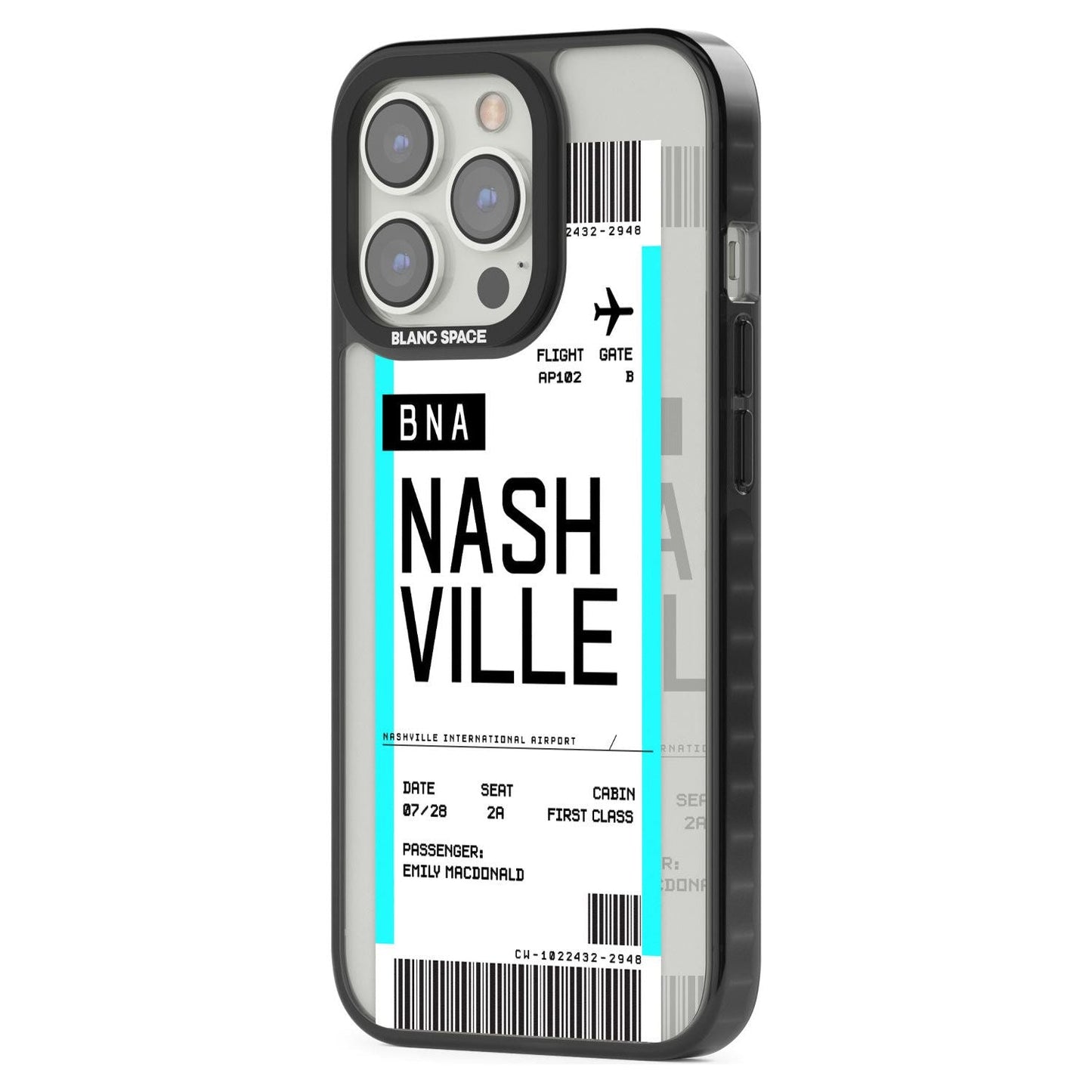 Carte d'embarquement personnalisée pour Nashville