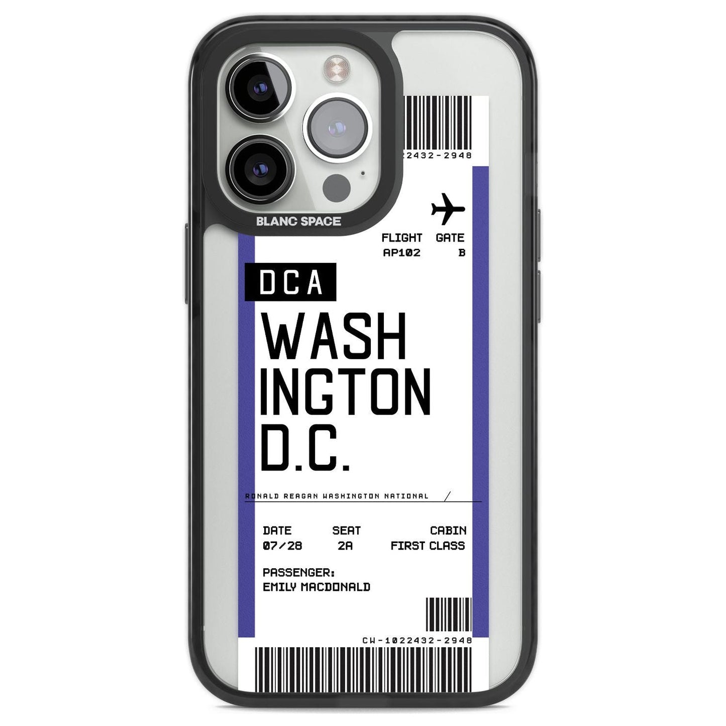 Personalised Washington D.C. Boarding Pass