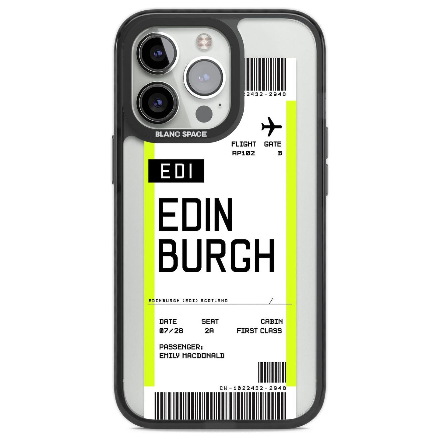 Personalised Edinburgh Boarding Pass