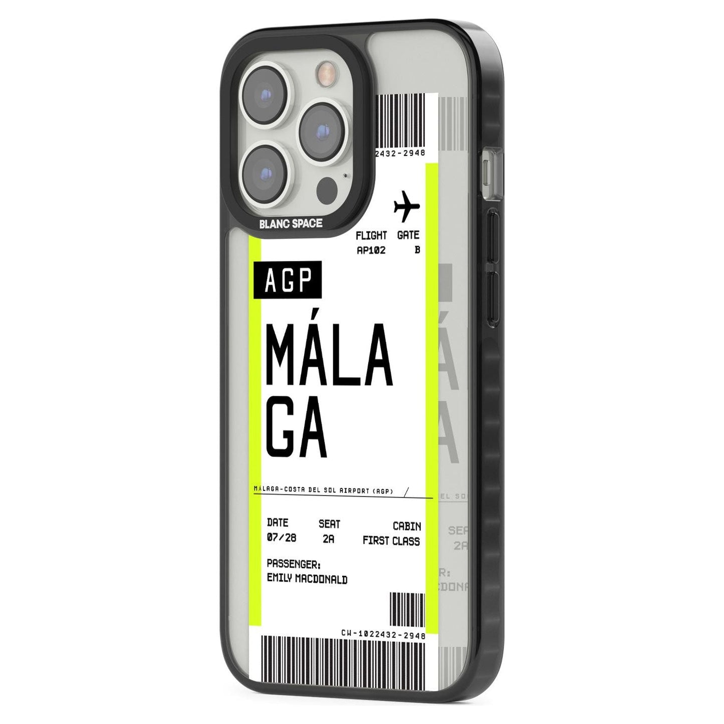 Personalised Málaga Boarding Pass