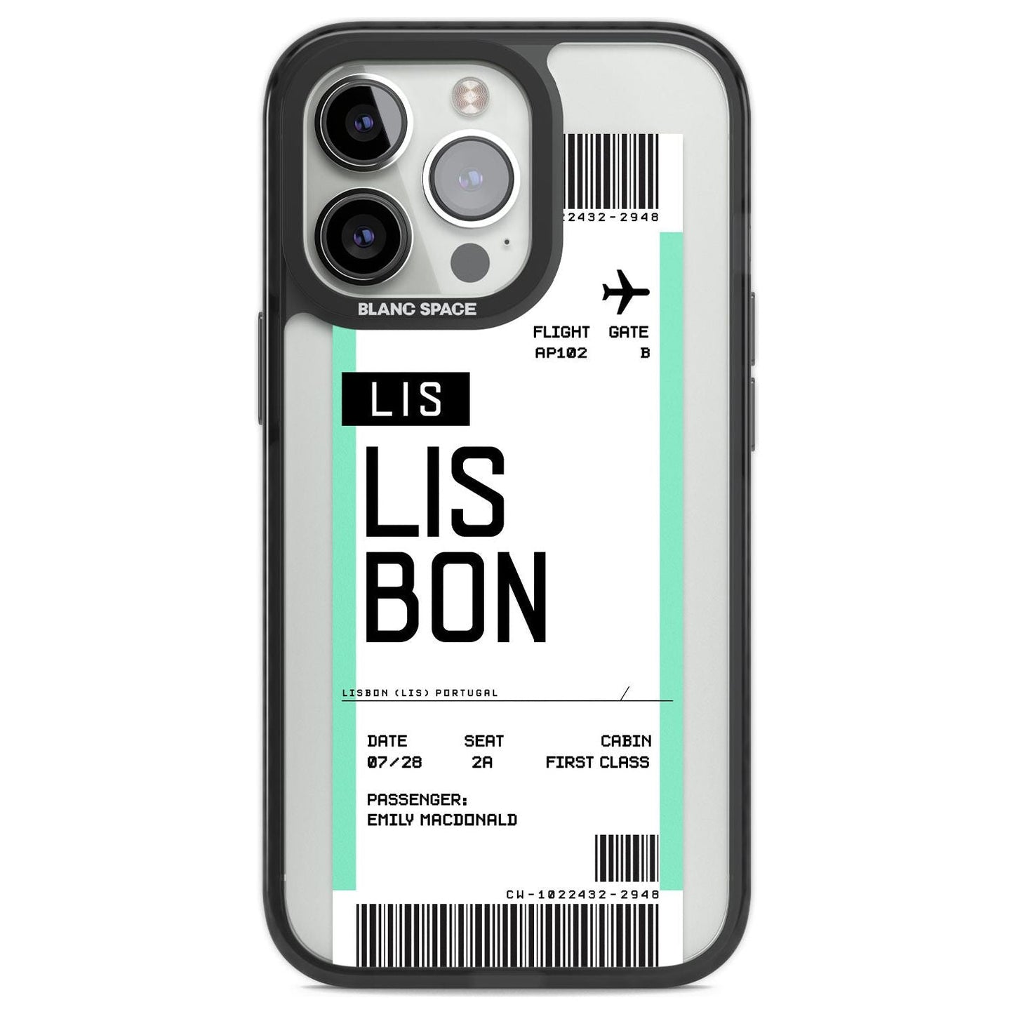 Personalised Lisbon Boarding Pass