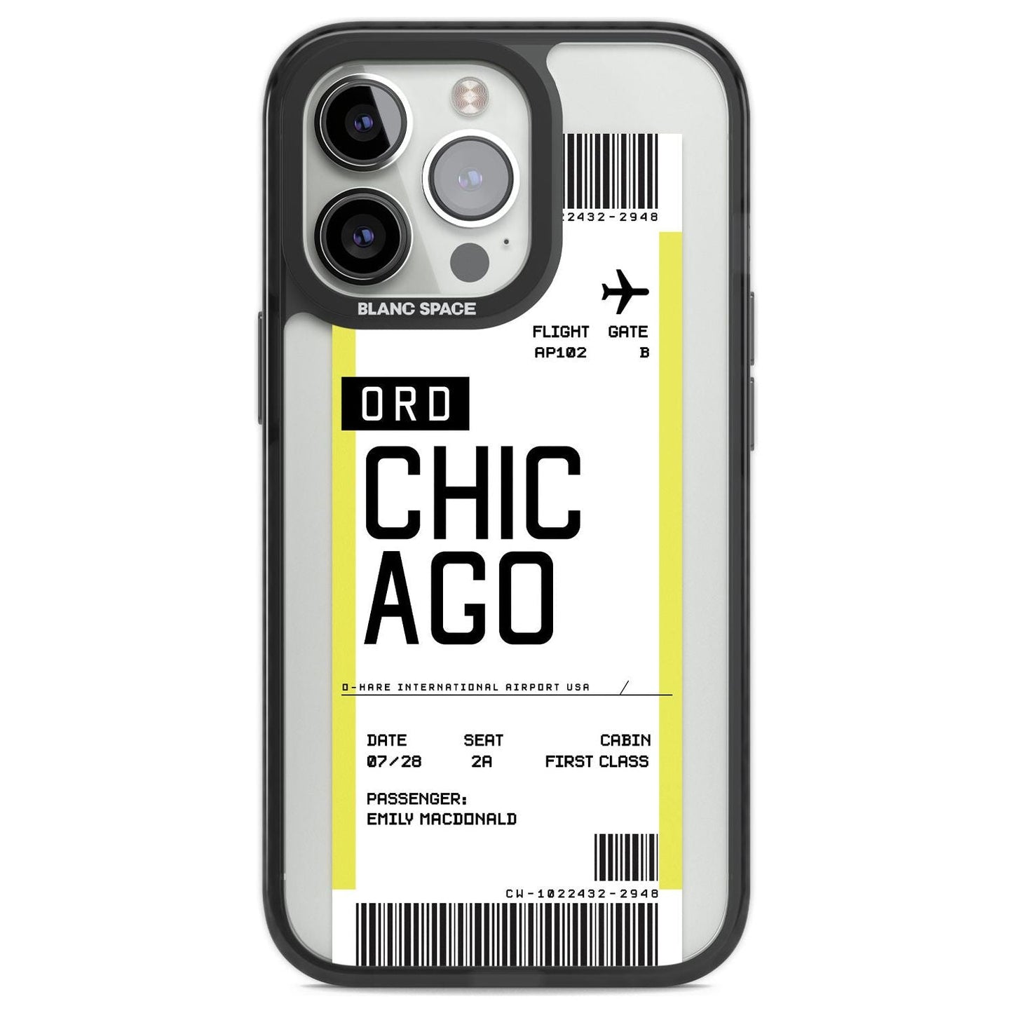 Personalised Chicago Boarding Pass