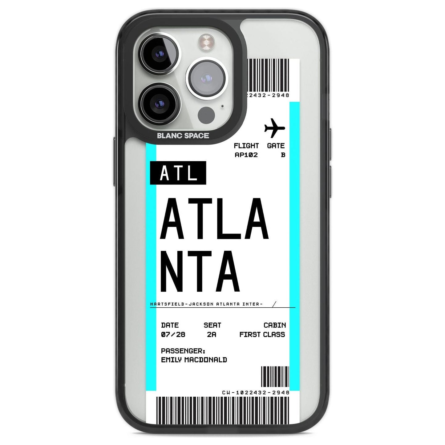 Personalisierte Atlanta-Bordkarte