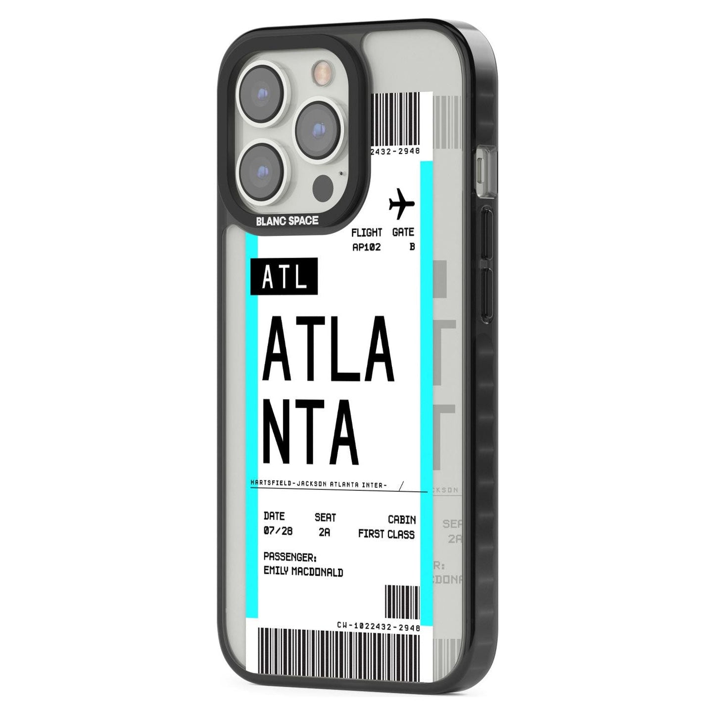 Personalisierte Atlanta-Bordkarte