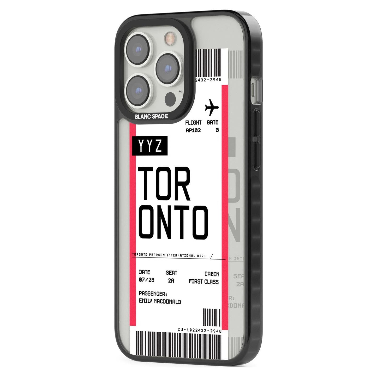 Personalised Toronto Boarding Pass