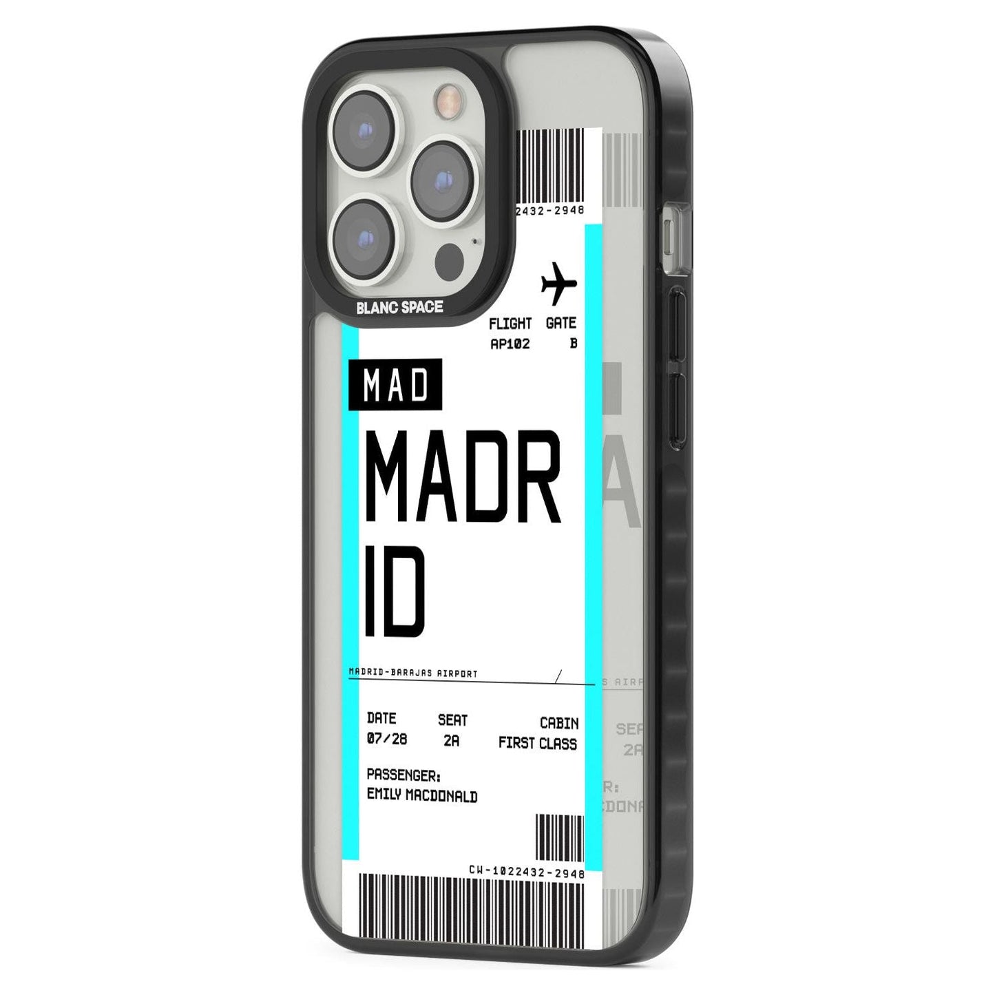 Personalised Madrid Boarding Pass