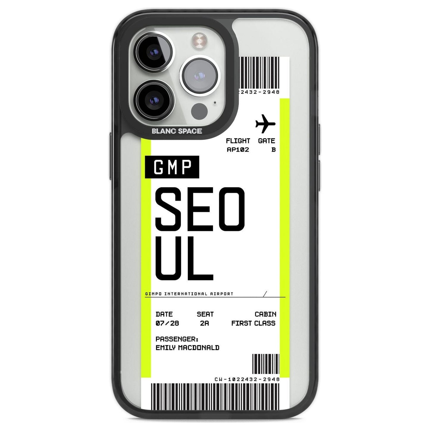 Personalised Seoul Boarding Pass