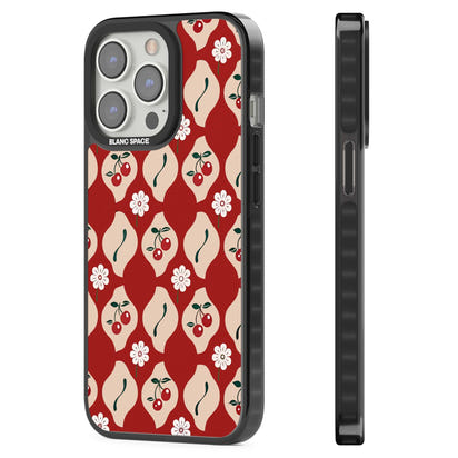 Vintage Cherry Diamond Pattern