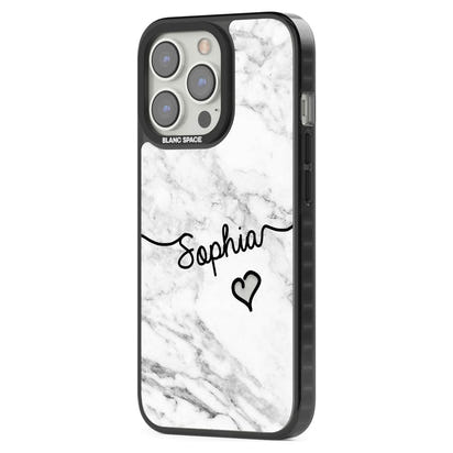 Personalised White Marble Heart