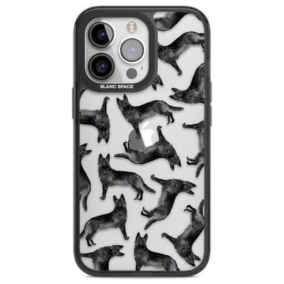German Shepherd Pattern Black