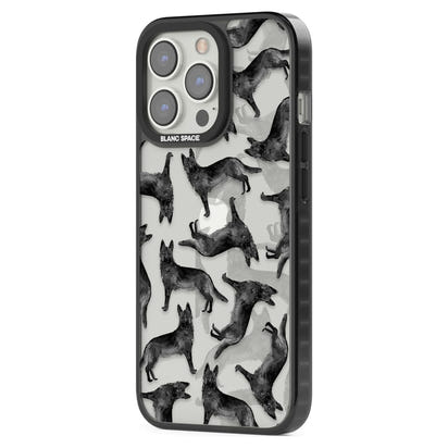 German Shepherd Pattern Black