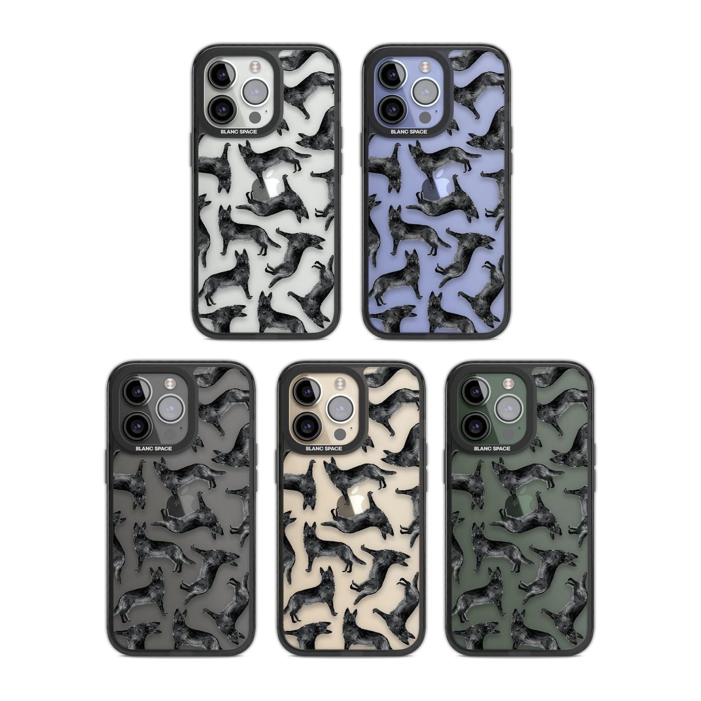 German Shepherd Pattern Black