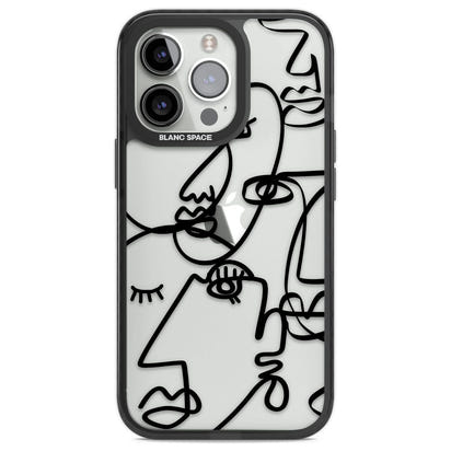 Abstract Line Art Black Clear