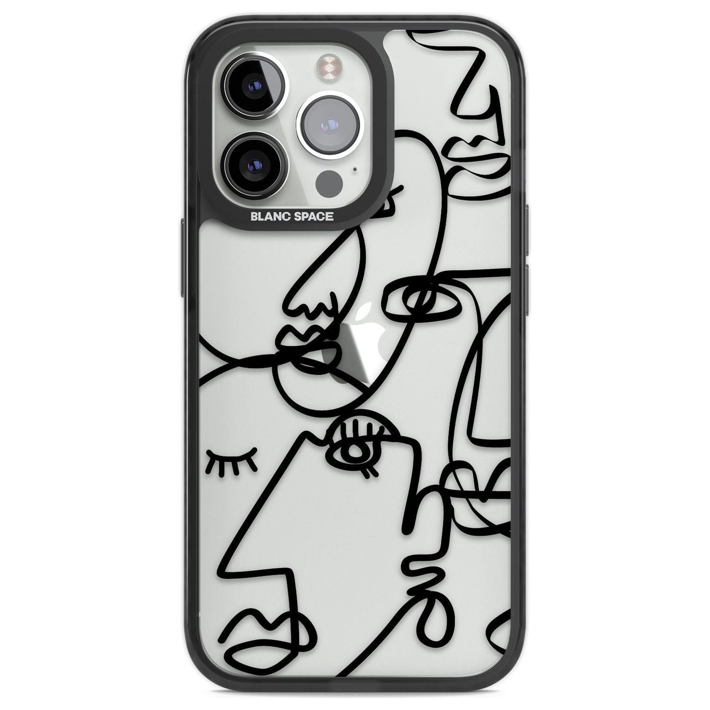 Abstract Line Art Black Clear