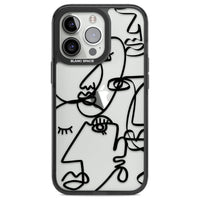 Abstract Line Art Black Clear