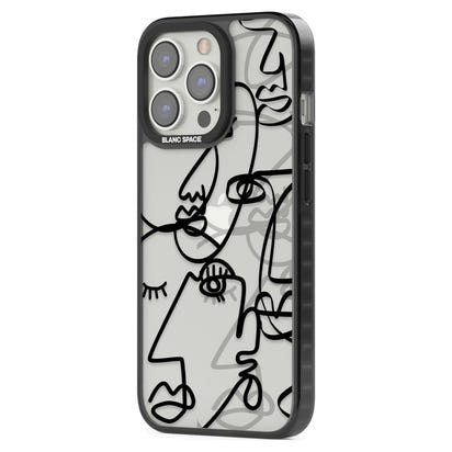 Abstract Line Art Black Clear