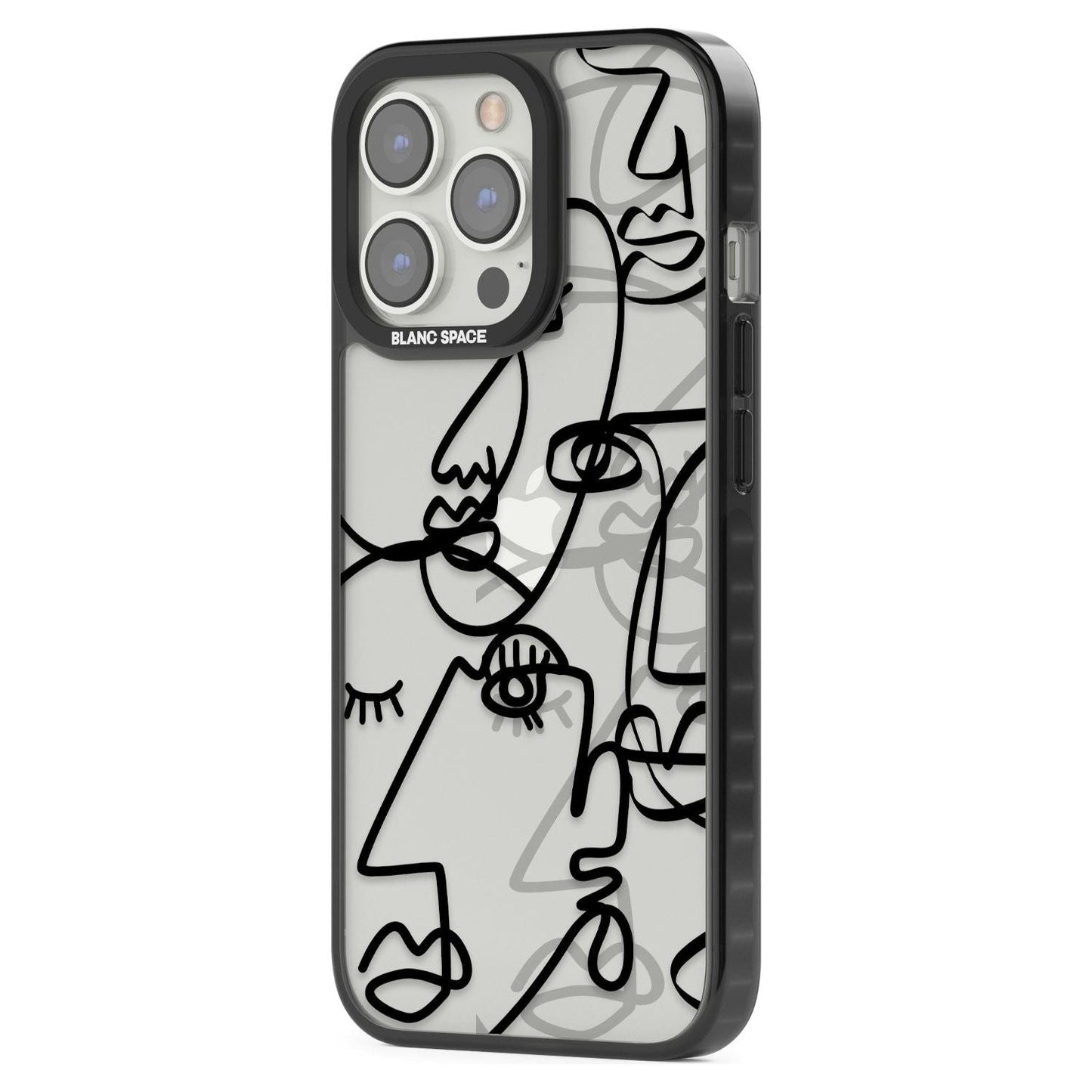 Abstract Line Art Black Clear