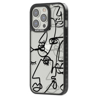 Abstract Line Art Black Clear