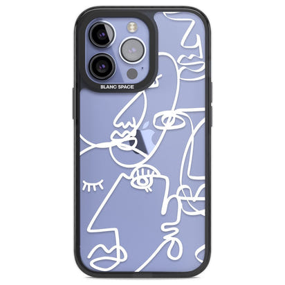 Abstract Line Art White Clear