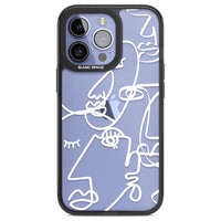 Abstract Line Art White Clear