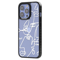 Abstract Line Art White Clear