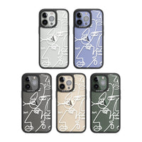 Abstract Line Art White Clear