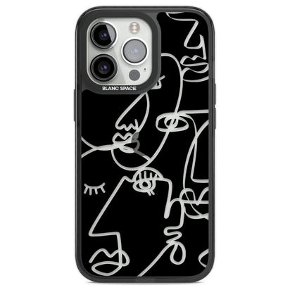 Abstract Line Art Clear Black