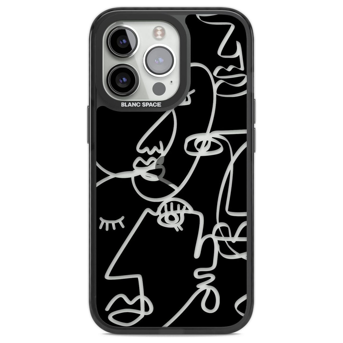 Abstract Line Art Clear Black