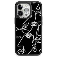 Abstract Line Art Clear Black