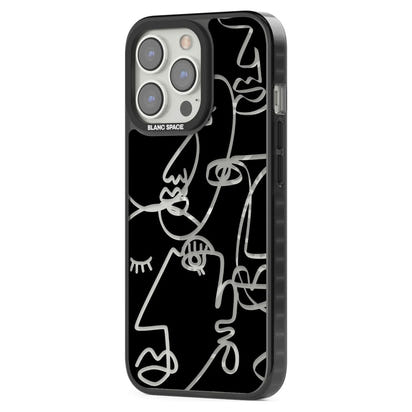 Abstract Line Art Clear Black