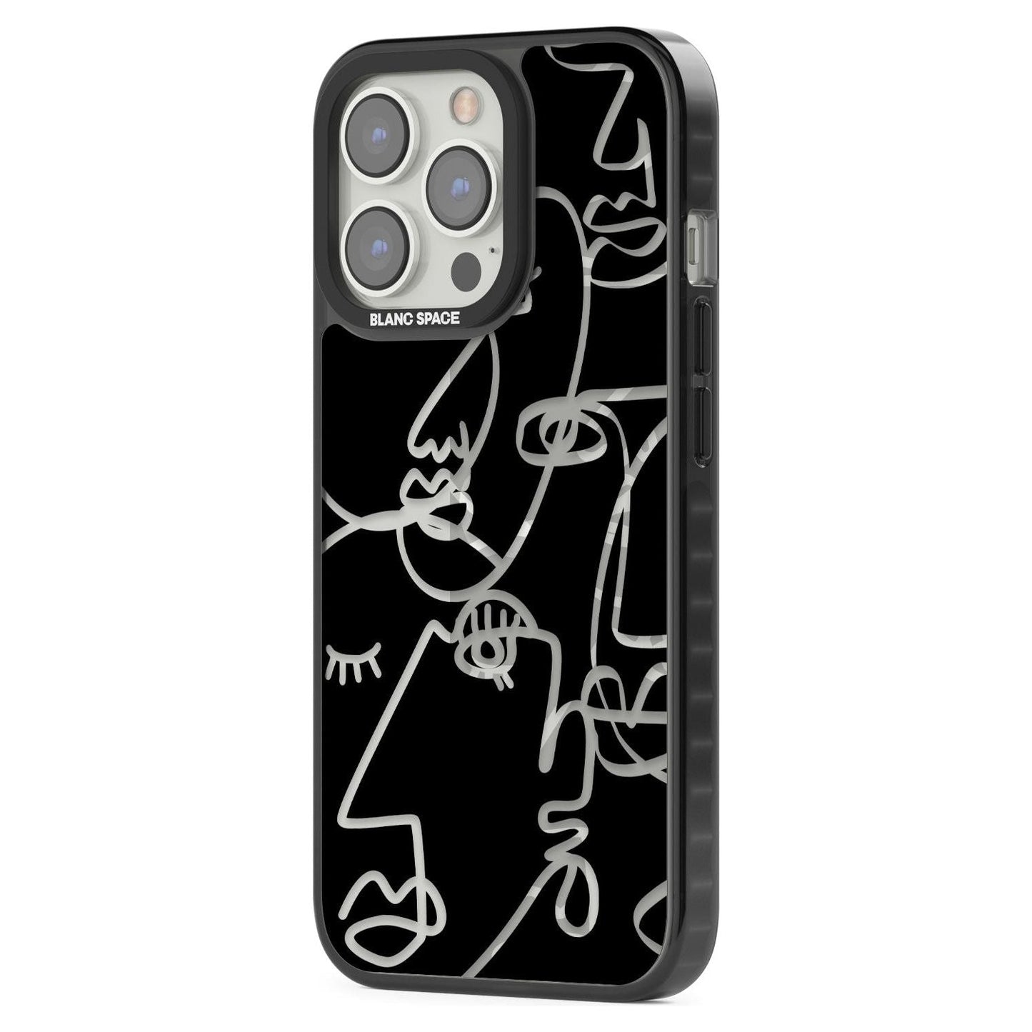 Abstract Line Art Clear Black
