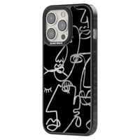 Abstract Line Art Clear Black