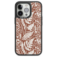 Fleurs sauvages et fougères sur terre cuite