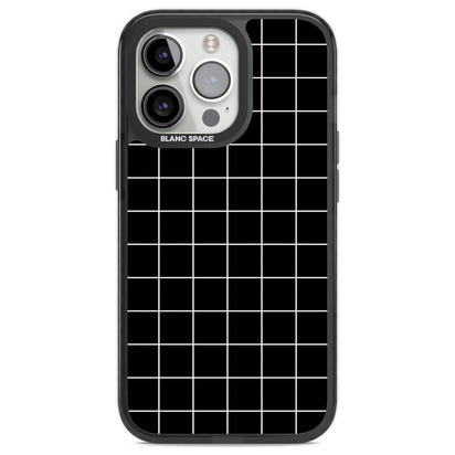 Minimalist Grid Pattern Black