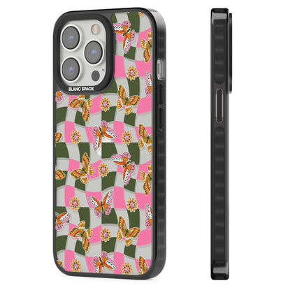 Wavy Butterfly Checked Pattern