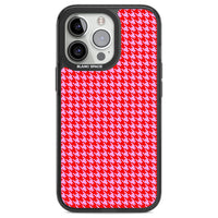 Pied-de-poule rose fluo et rouge