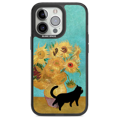 Cat with Van Gogh's Sunflowers