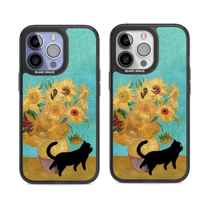 Cat with Van Gogh's Sunflowers