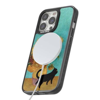 Cat with Van Gogh's Sunflowers