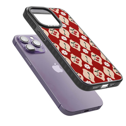 Vintage Cherry Diamond Pattern