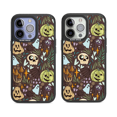 Goblincore Cartoon Halloween Pattern