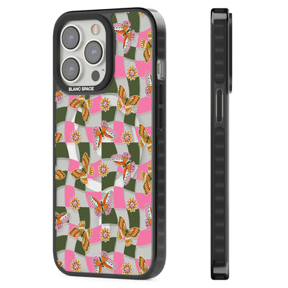 Wavy Butterfly Checked Pattern