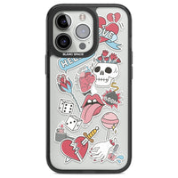 Autocollants Crâne et Fleurs