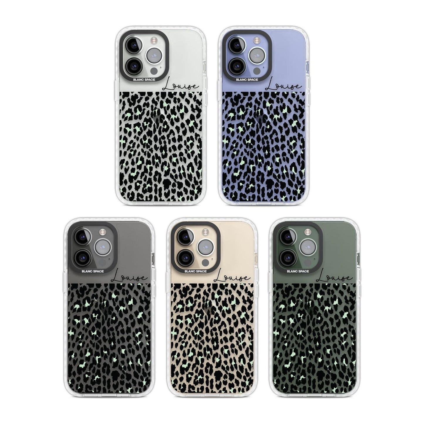 Personalised Seafoam Leopard